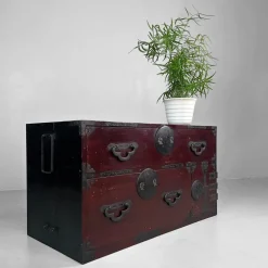 Hot Pamono Antique Japanese Tansu Chest of Drawers, 1900s