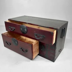 Hot Pamono Antique Japanese Tansu Chest of Drawers, 1900s