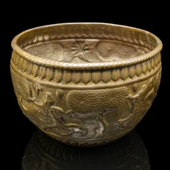 Pamono Antique Jardiniere Bowl in Brass, 1890s> Planters And Jardiniere
