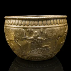 Pamono Antique Jardiniere Bowl in Brass, 1890s><noscript><img width=