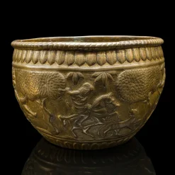 Pamono Antique Jardiniere Bowl in Brass, 1890s><noscript><img width=