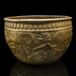 Pamono Antique Jardiniere Bowl in Brass, 1890s><noscript><img width=
