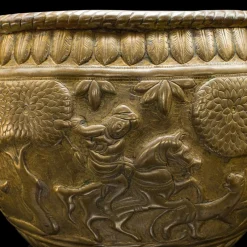 Pamono Antique Jardiniere Bowl in Brass, 1890s><noscript><img width=