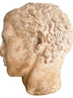 Pamono Antique Life-Size Stone Head, 1900> Garden Accessories