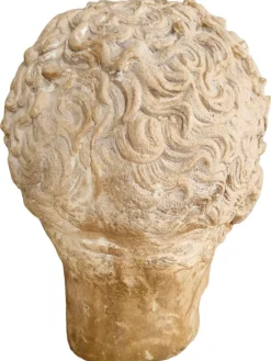 Pamono Antique Life-Size Stone Head, 1900><noscript><img width=