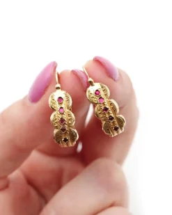 Pamono Antique Lighter Poissardes Earrings, Set of 2><noscript><img width=