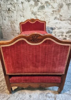 New Pamono Antique Louis XV French Adjustable Beechwood Frame Daybed, 1920s