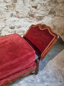 New Pamono Antique Louis XV French Adjustable Beechwood Frame Daybed, 1920s
