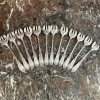 Online Pamono Antique Louis XV Style Oyster Forks in Silver, 1890s, Set of 12
