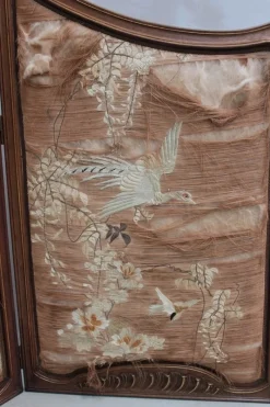 Best Pamono Antique Louis XV Style Walnut and Glass Screen