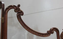 Best Pamono Antique Louis XV Style Walnut and Glass Screen