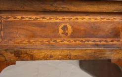 Pamono Antique Louis XVI Center Room Desk in Solid Walnut, Naples, 18th Century><noscript><img width=