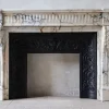 Discount Pamono Antique Louis XVI French Arabescato Marble Fireplace with Cast Iron Interior