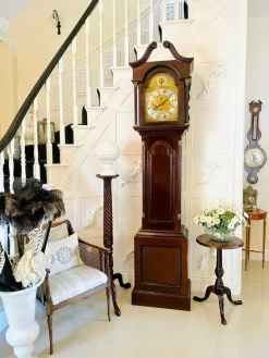 Pamono Antique Mahogany Eight Day Grandfather Clock> Clocks