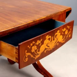 Outlet Pamono Antique Mahogany Scroll Desk