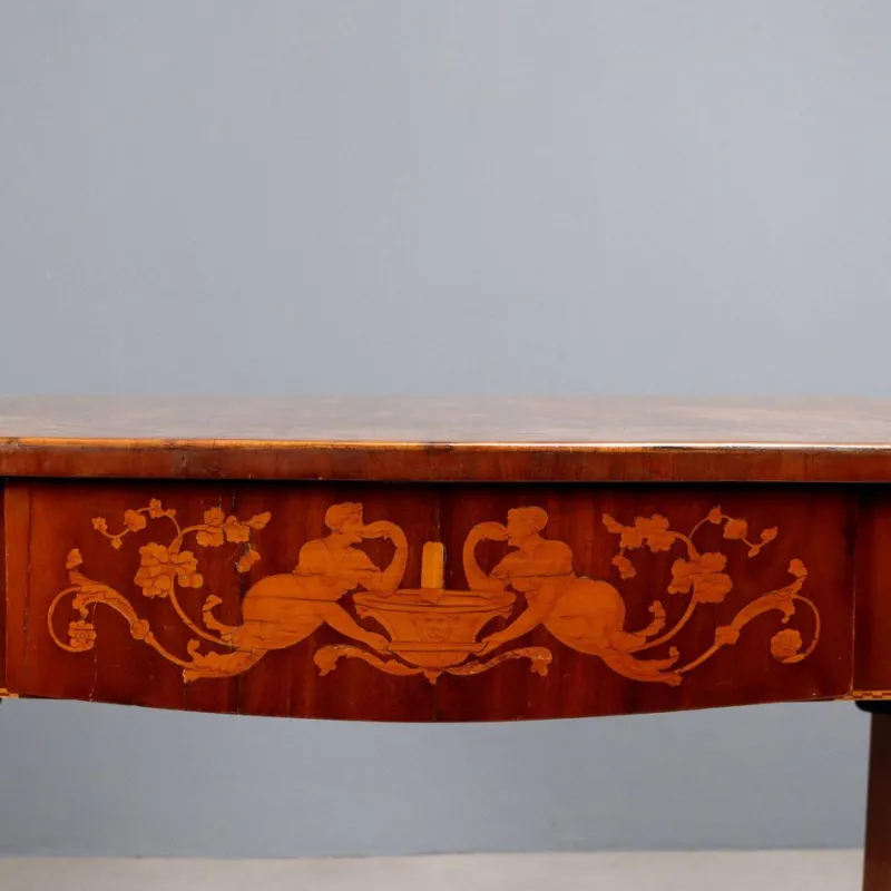 Outlet Pamono Antique Mahogany Scroll Desk