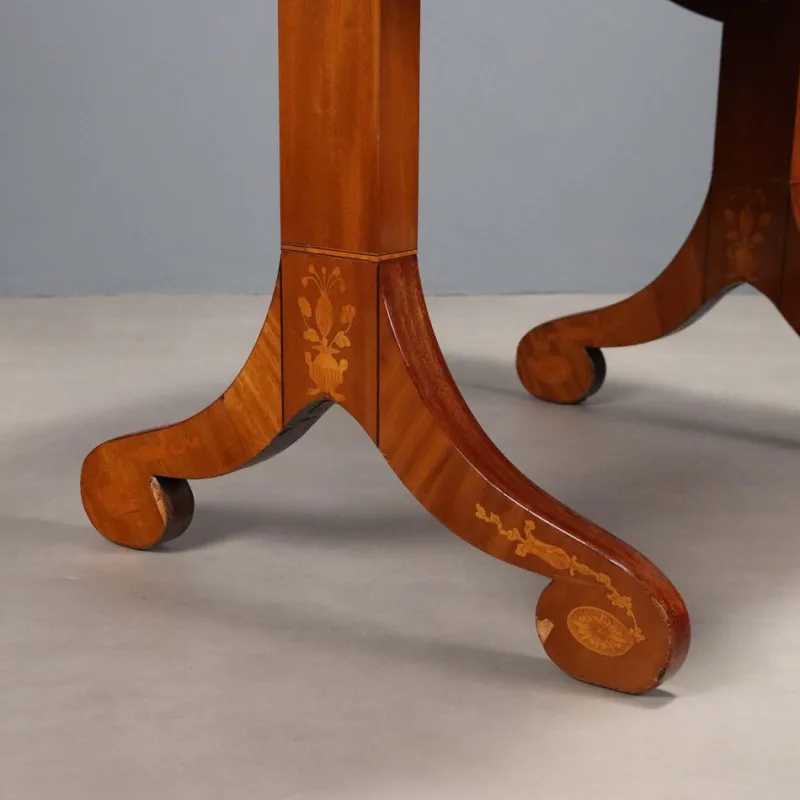 Outlet Pamono Antique Mahogany Scroll Desk