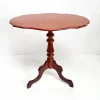 Pamono Antique Mahogany Tripod Table: Scalloped Edge Wine Table, 1890s> Coffee & Side Tables