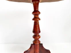 Pamono Antique Mahogany Tripod Table: Scalloped Edge Wine Table, 1890s><noscript><img width=