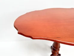 Pamono Antique Mahogany Tripod Table: Scalloped Edge Wine Table, 1890s><noscript><img width=