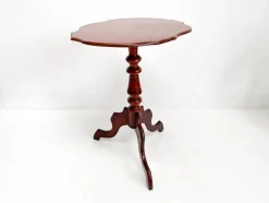 Pamono Antique Mahogany Tripod Table: Scalloped Edge Wine Table, 1890s><noscript><img width=
