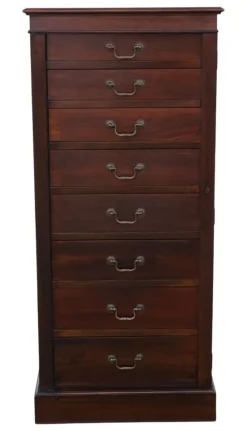 Outlet Pamono Antique Mahogany Wellington Chest of 8 Drawers, 1915