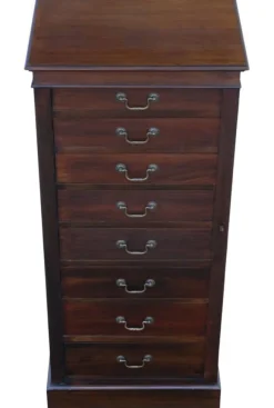 Outlet Pamono Antique Mahogany Wellington Chest of 8 Drawers, 1915