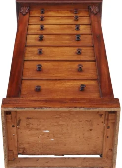 Best Pamono Antique Mahogany Wellington Chest of 7 Drawers, 19th Century