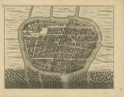 New Pamono Antique Map of Ayutthaya in Siam, 1726