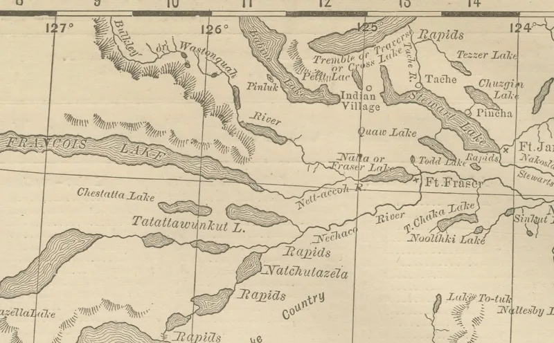 Pamono Antique Map of British Columbia, 1888> Wall Decor