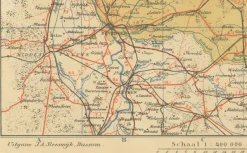 Discount Pamono Antique Map of Drenthe and Overijssel, 1914
