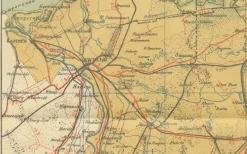 Discount Pamono Antique Map of Drenthe and Overijssel, 1914