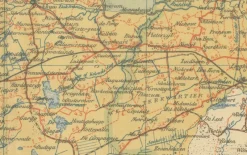 Clearance Pamono Antique Map of Friesland & Groningen, 1914