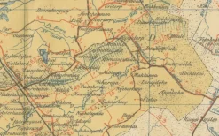 Clearance Pamono Antique Map of Friesland & Groningen, 1914