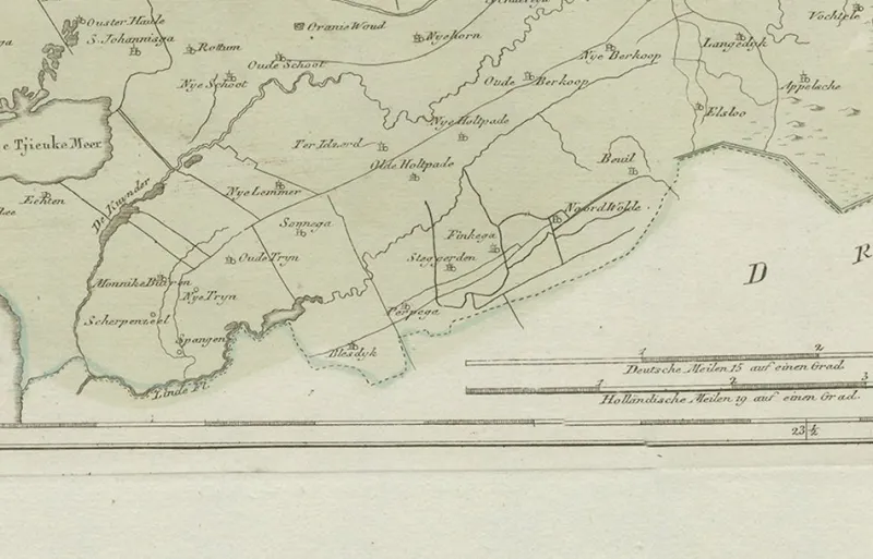 Pamono Antique Map of Friesland by von Reilly, 1791