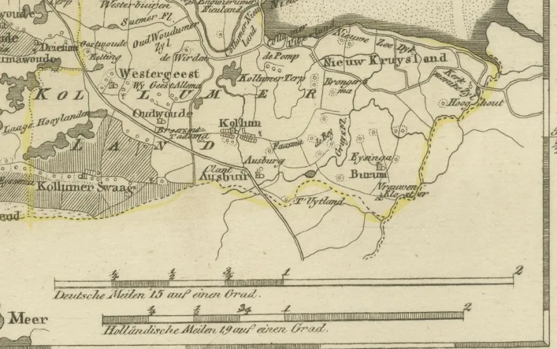 New Pamono Antique Map of Leeuwarden and Dokkum by Von Reilly, 1791