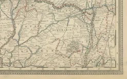 Discount Pamono Antique Map of New York State with Railroads and Counties, 1888
