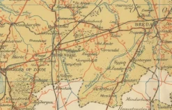 Discount Pamono Antique Map of North Brabant, 1914