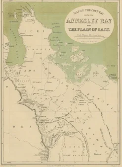 Sale Pamono Antique Map of the Region Near the Gulf of Zula, 1870
