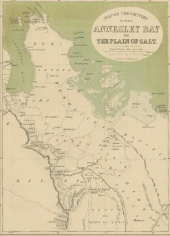 Sale Pamono Antique Map of the Region Near the Gulf of Zula, 1870