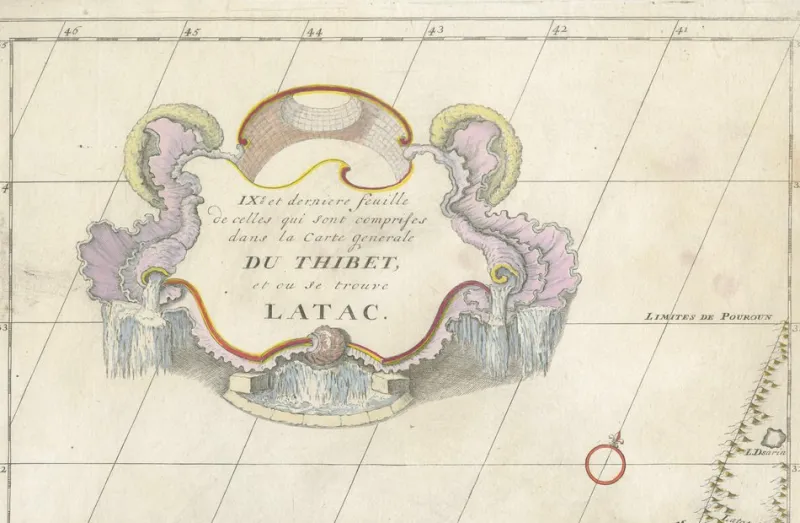 Online Pamono Antique Map of Tibet and Latac by Danville, Paris, France, 1737