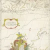 Pamono Antique Map of Tibet by Danville, Paris, France, 1737> Wall Decor