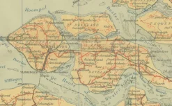 Discount Pamono Antique Map of Zeeland, 1914