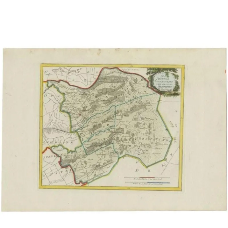 Pamono Antique Map of Zevenwolden by von Reilly, 1791