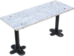 Outlet Pamono Antique Marble and Cast Iron Table, 1900s