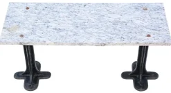 Outlet Pamono Antique Marble and Cast Iron Table, 1900s