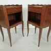 Pamono Antique Marquetry Bedside Tables, 1890s, Set of 2> Nightstands