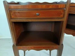 Pamono Antique Marquetry Bedside Tables, 1890s, Set of 2><noscript><img width=