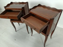 Pamono Antique Marquetry Bedside Tables, 1890s, Set of 2><noscript><img width=