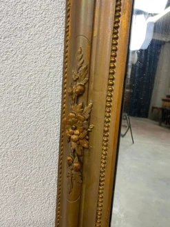 Hot Pamono Antique Mirror in Wooden Frame, 1890